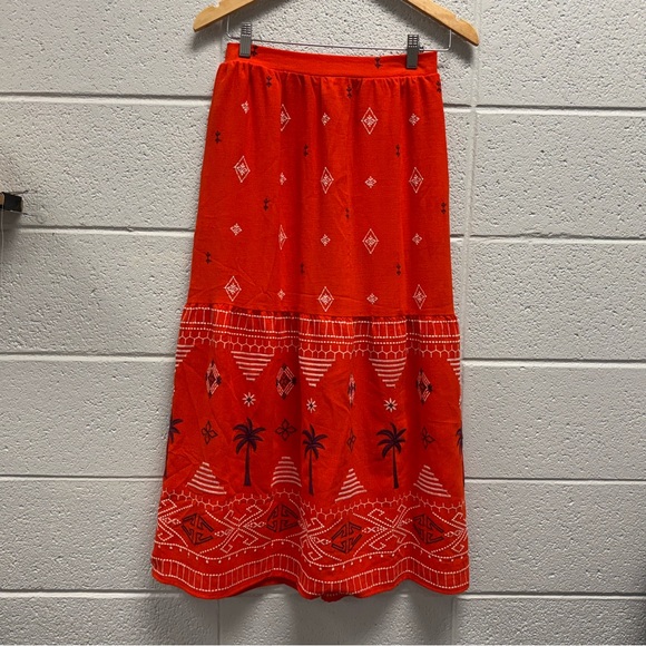 sofia by sofia vergara Dresses & Skirts - Sofia Jeans by Sofia Vergara Embroidered Maxi Skirt‎ XS Boho Red
